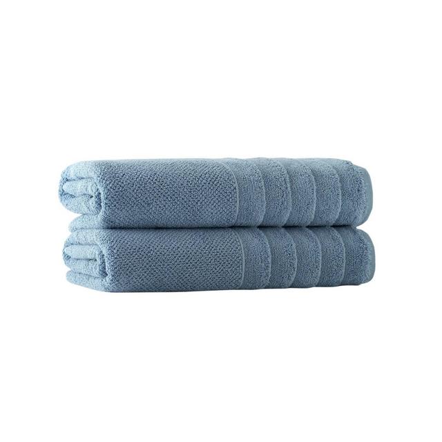 2pc Veta Turkish Cotton Bath Sheet Set Blue - Enchante Home