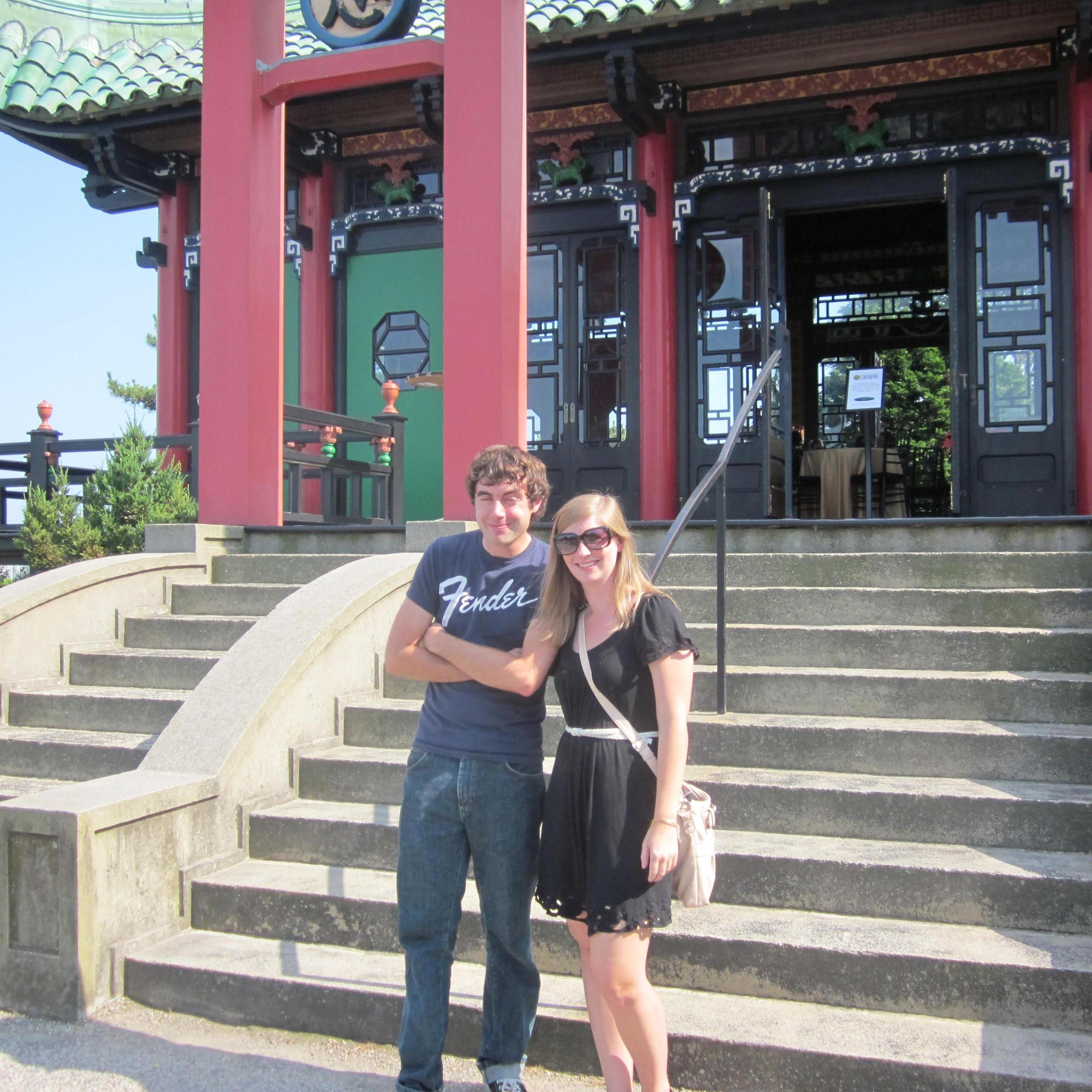 Our first super awkward pre-relationship photo. Newport, RI 2012.
