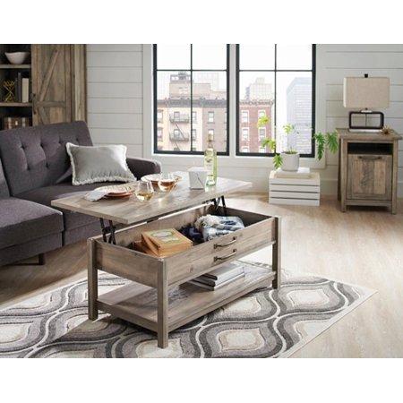 Better Homes & Gardens Modern Farmhouse Lift-Top Coffee Table, Rustic Gray Finish
