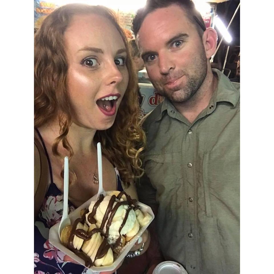 Mini Pancakes with Banana, Nuttella and Ice-Cream... YUM!!! Mindil Beach Night Market in Darwin