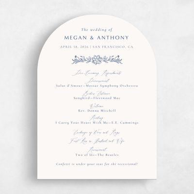 Beige Arch Wedding Program - Pasqual