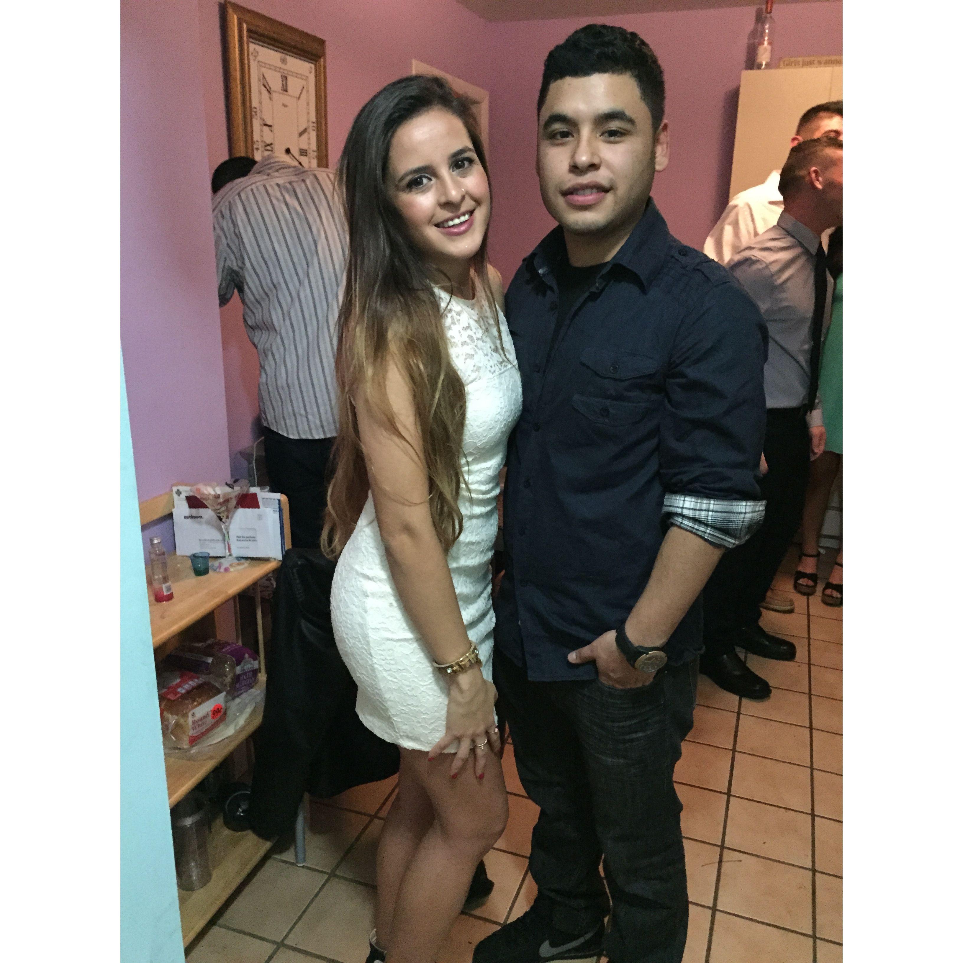 One of our first photos together, 2014.