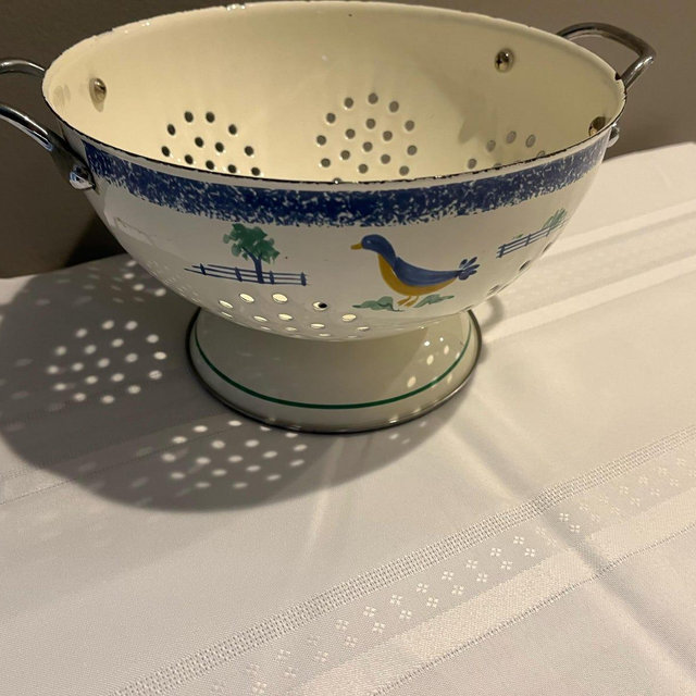 Vintage Enamelware Colander