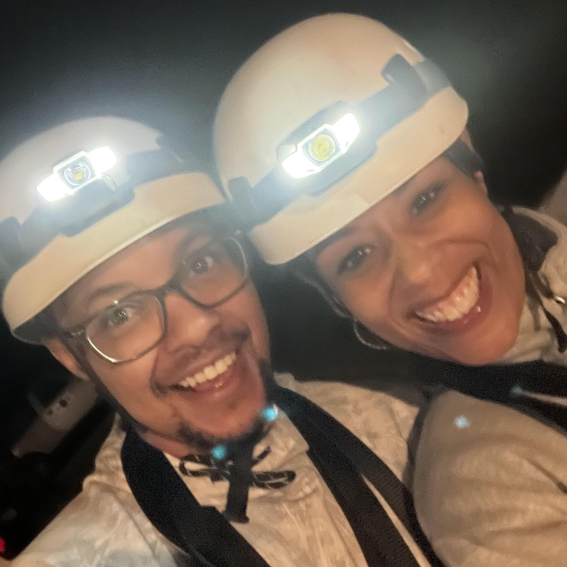 Zip-lining through redwoods at night in Sonoma 🌲 🌲
