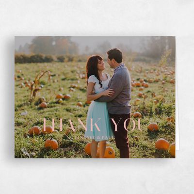 Peach, Orange Wedding Thank You - Philippa Photo