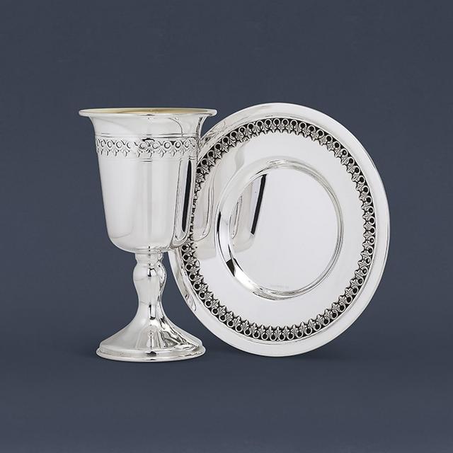 FILLIGREE CHAZON ISH KIDDUSH SET