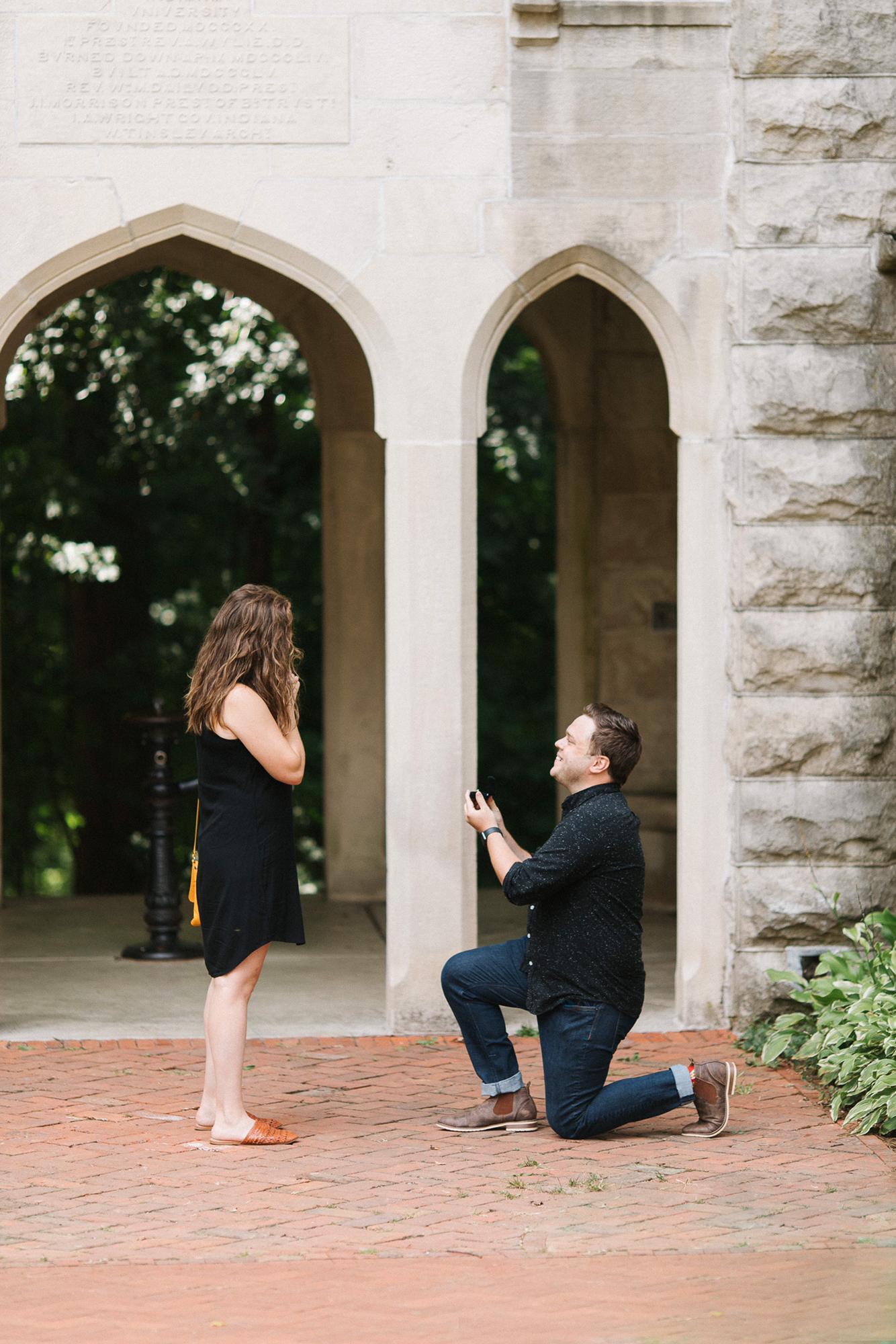 Jake's big proposal at the same spot where he first said "I love you!" seven years before.