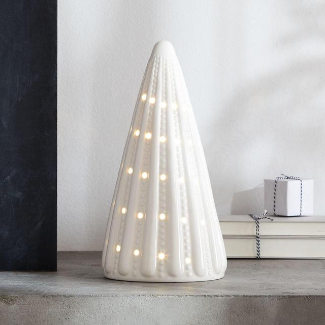 LED 12" White Ceramic Tree