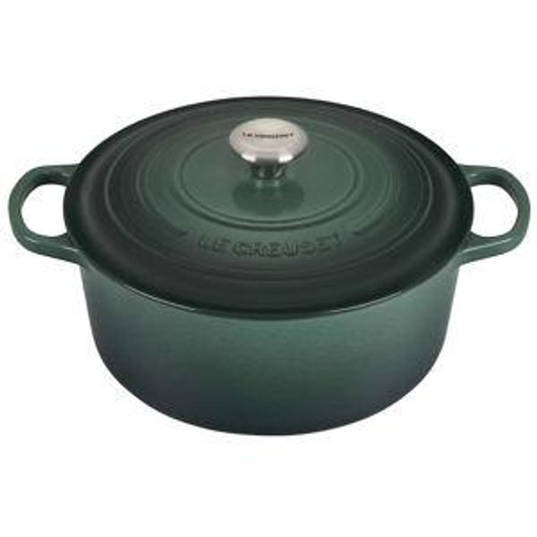 Le Creuset Signature Round 7.25-Qt. Artichaut Green Enameled Cast Iron Dutch Oven with Lid | Crate & Barrel