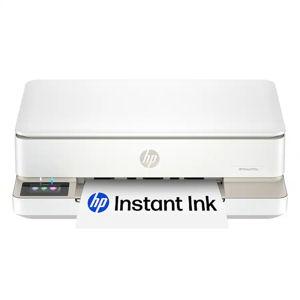 HP - Envy 6155e Wireless AI-Enabled All-in-One Inkjet Printer with 3 Months of Instant Ink (+1 Bonus Month of Ink w/ Code) - White