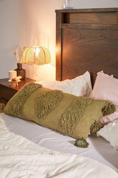 Rumi Shag Body Pillow in Olive