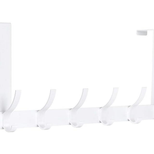 Optish Over The Door Hooks, Door Hanger Hooks, Over The Door Towel Racks for Bathroom with 12 Coat Hooks for Hanging Clothes Coats Towels, Fits 1-3/4" Thick Door