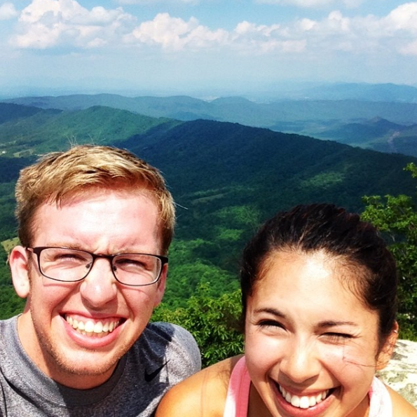 Mike often had to travel out of town for work for a few months at a time. But that didn't keep us apart for long. This time in Roanoke, VA.