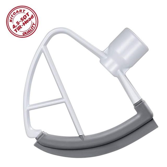 Flex Edge Beater for KitchenAid 4.5-5 QT Tilt-Head Stand Mixer, Perfect 4.5-5 QT Tilt Head Stand Mixer Attachment, 4.5-5 Quart Mixer Paddle with Flexible Silicone Edges Bowl Scraper [New Arrival]