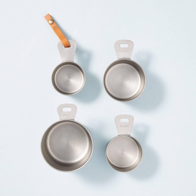 4pc Measuring Cup Set Silver - Hearth & Hand™ with Magnolia