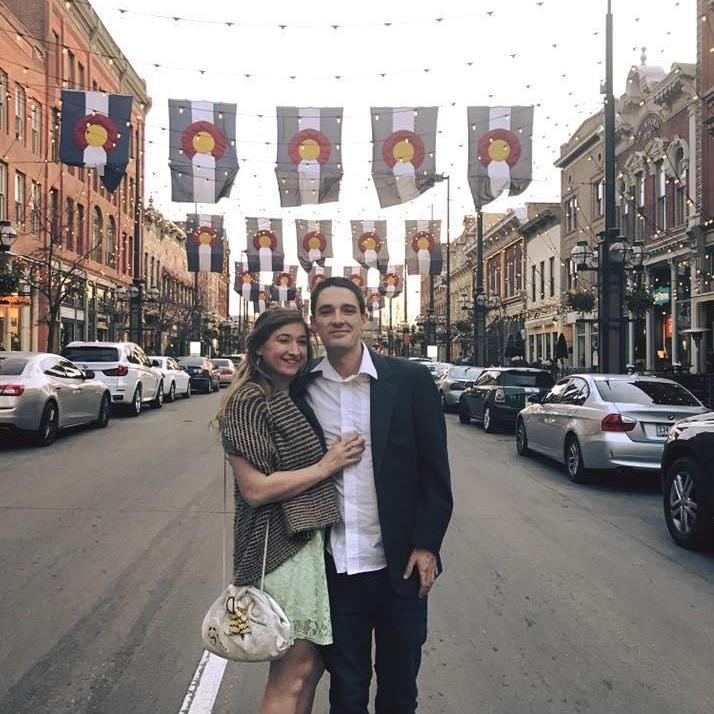 Exploring Larimer Square after having dinner at Ocean Prime in downtown Denver, Colorado after we moved there.