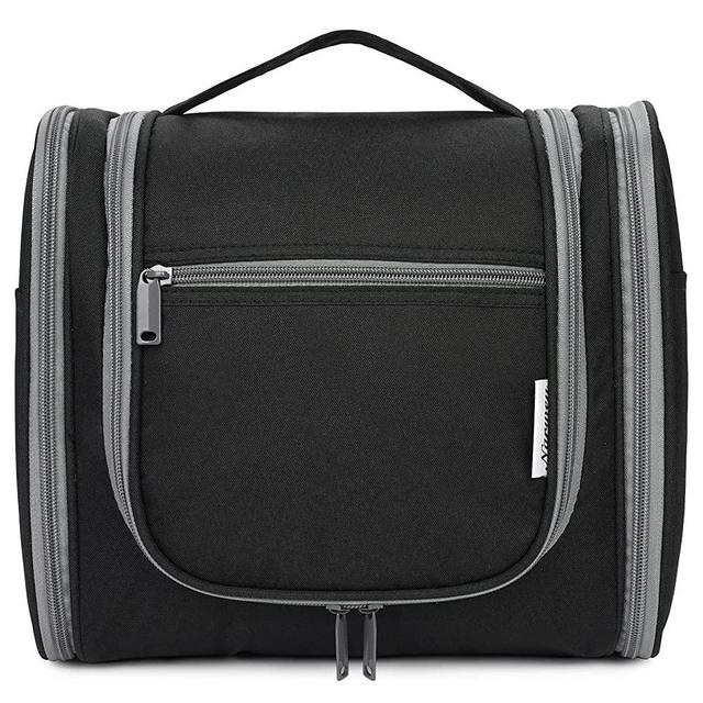 Hanging Travel Toiletry Bag Cosmetic Make up Organizer for Women and Men (Large, Black)