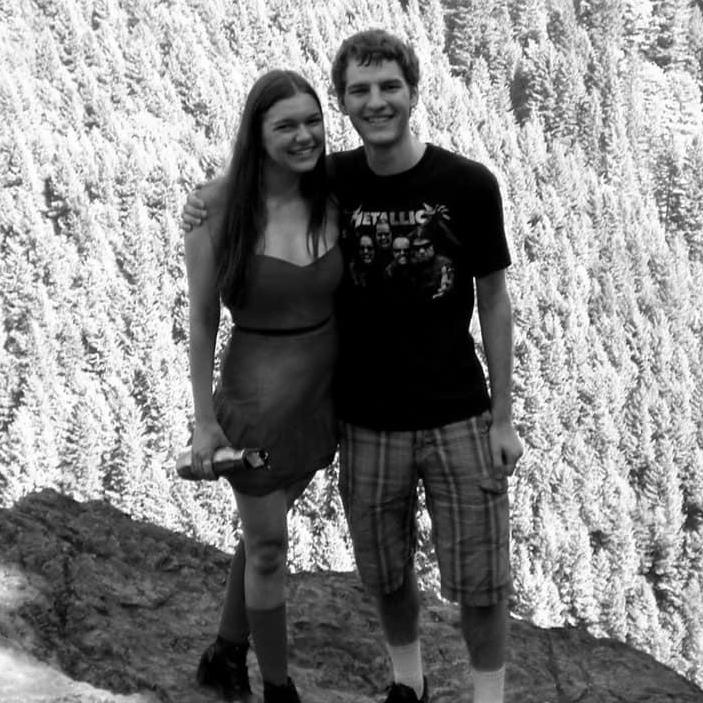 Our first "date" was Twin Peaks themed — we climbed Mt. Si and went to the diner from the show in North Bend. Jeva, of course, wore impractical shoes. 2011.