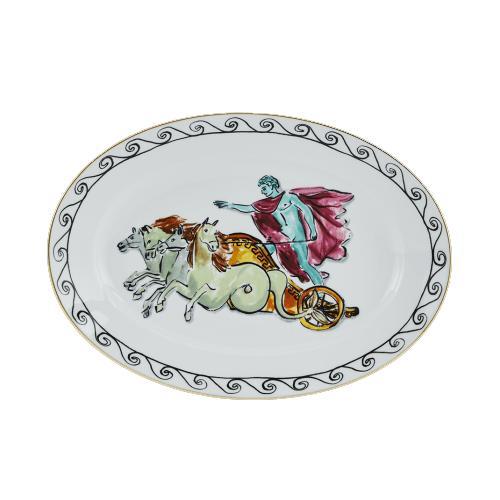 White Oval Flat Platter by Luke Edward Hall for Richard Ginori