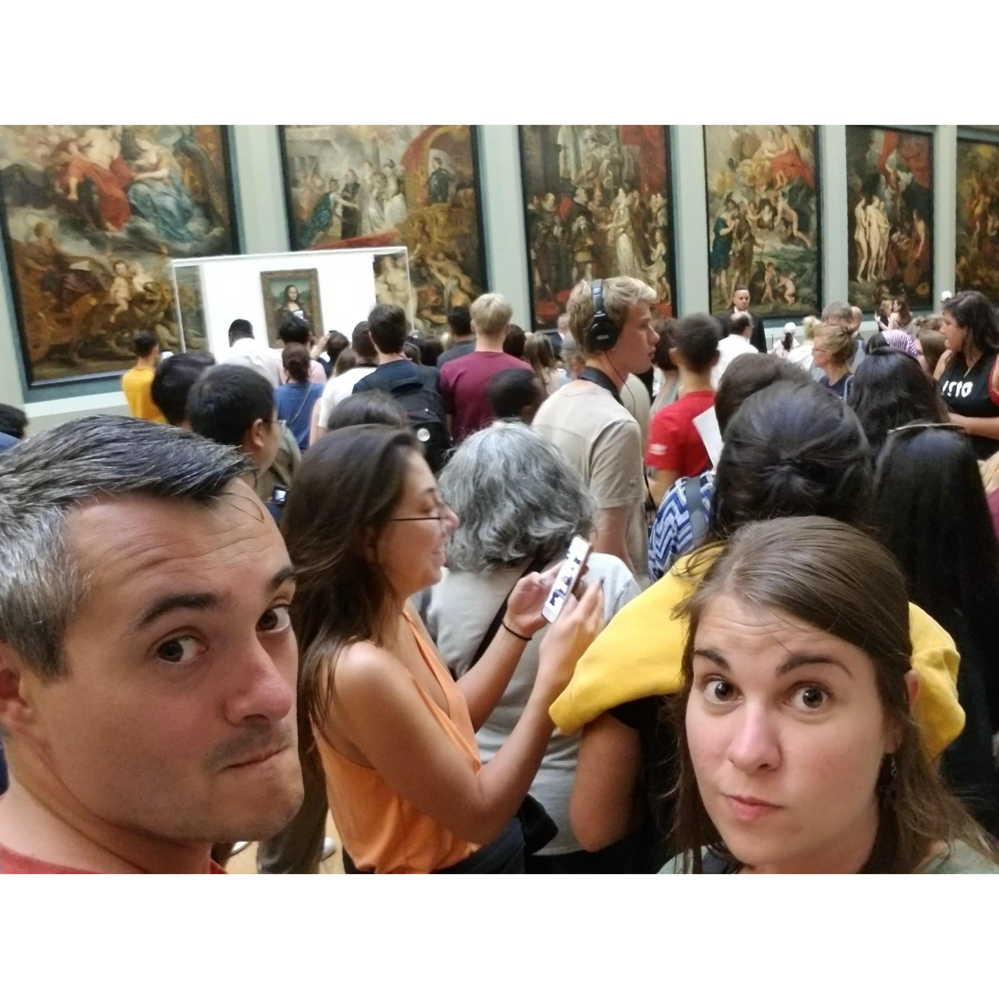 Viewing the Mona Lisa, Paris.