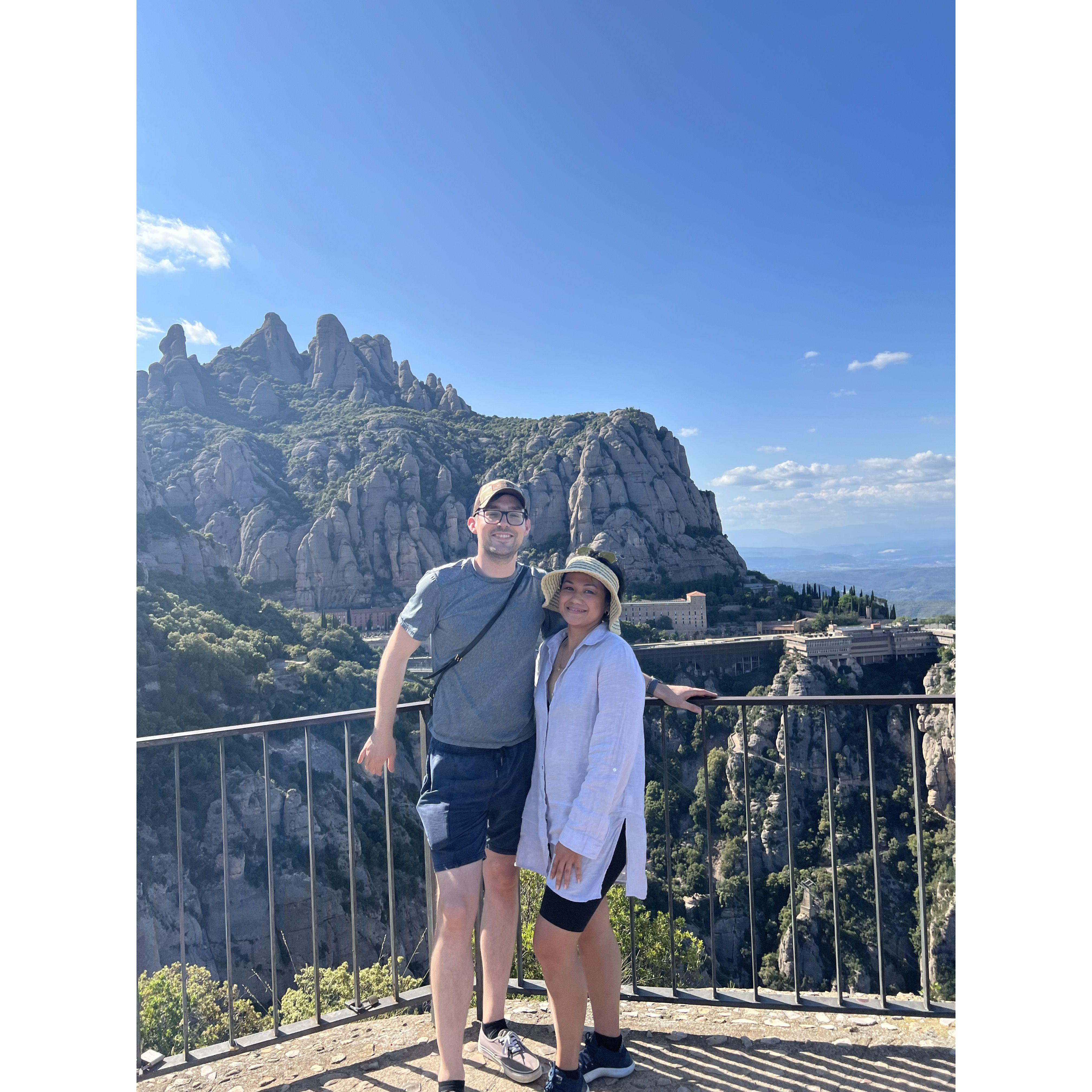 Matt's favorite part of the trip, hiking in Montserrat!