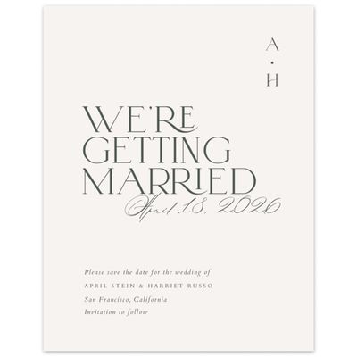 Beige Wedding Digital Save the Date - Grayson Portrait