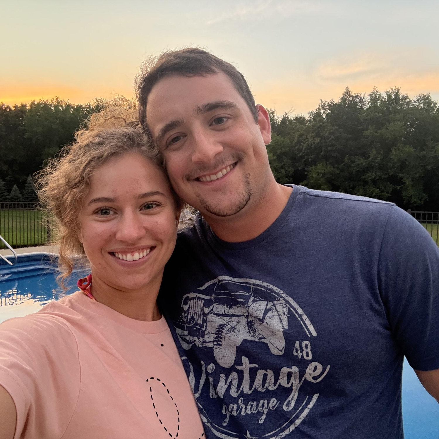 Our first picture together just us during the summer