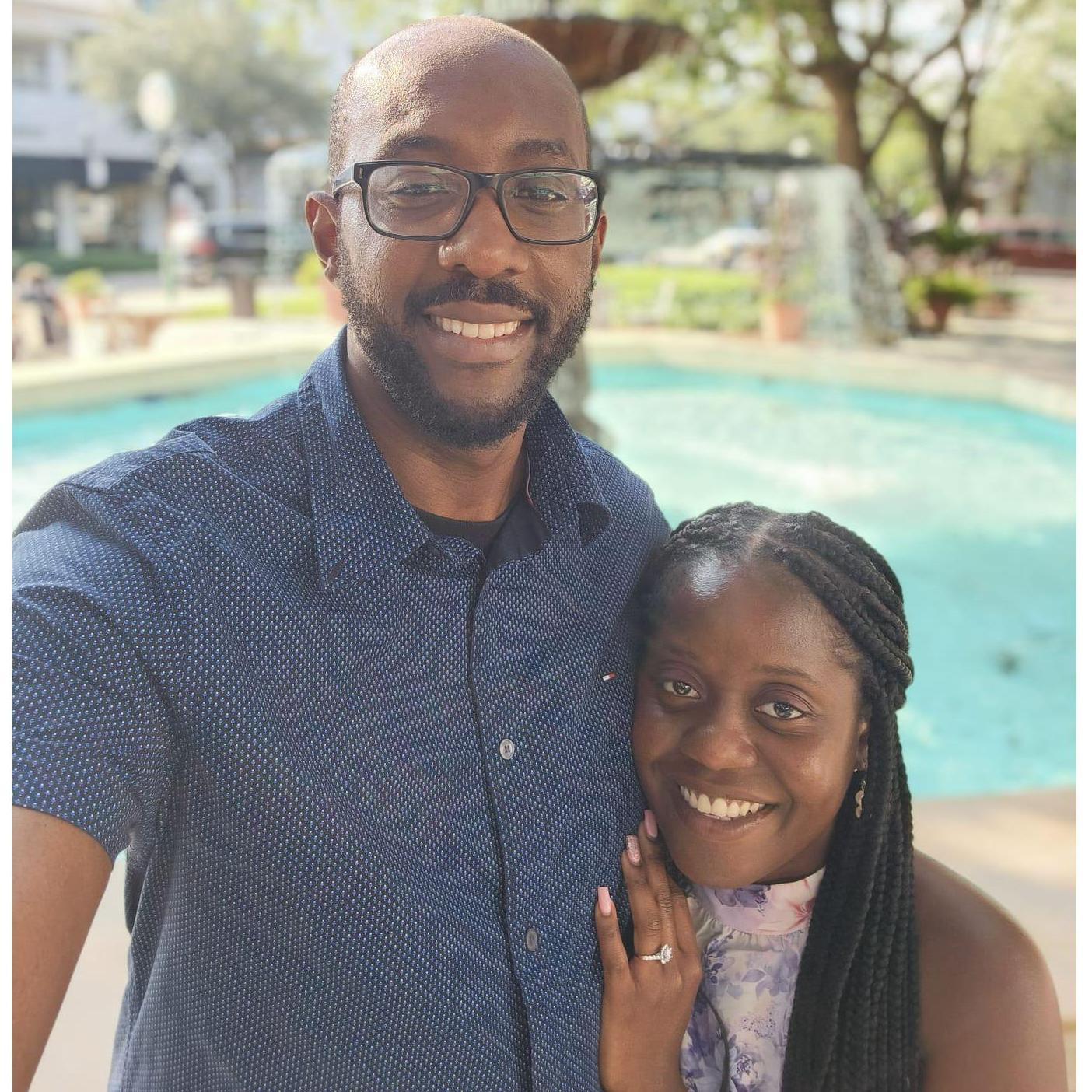 Celebrating our engagement.