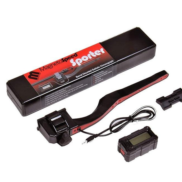 MagnetoSpeed Sporter Barrel-Mounted Ballistics Chronograph Kit, Black, Ultra-Compact Case