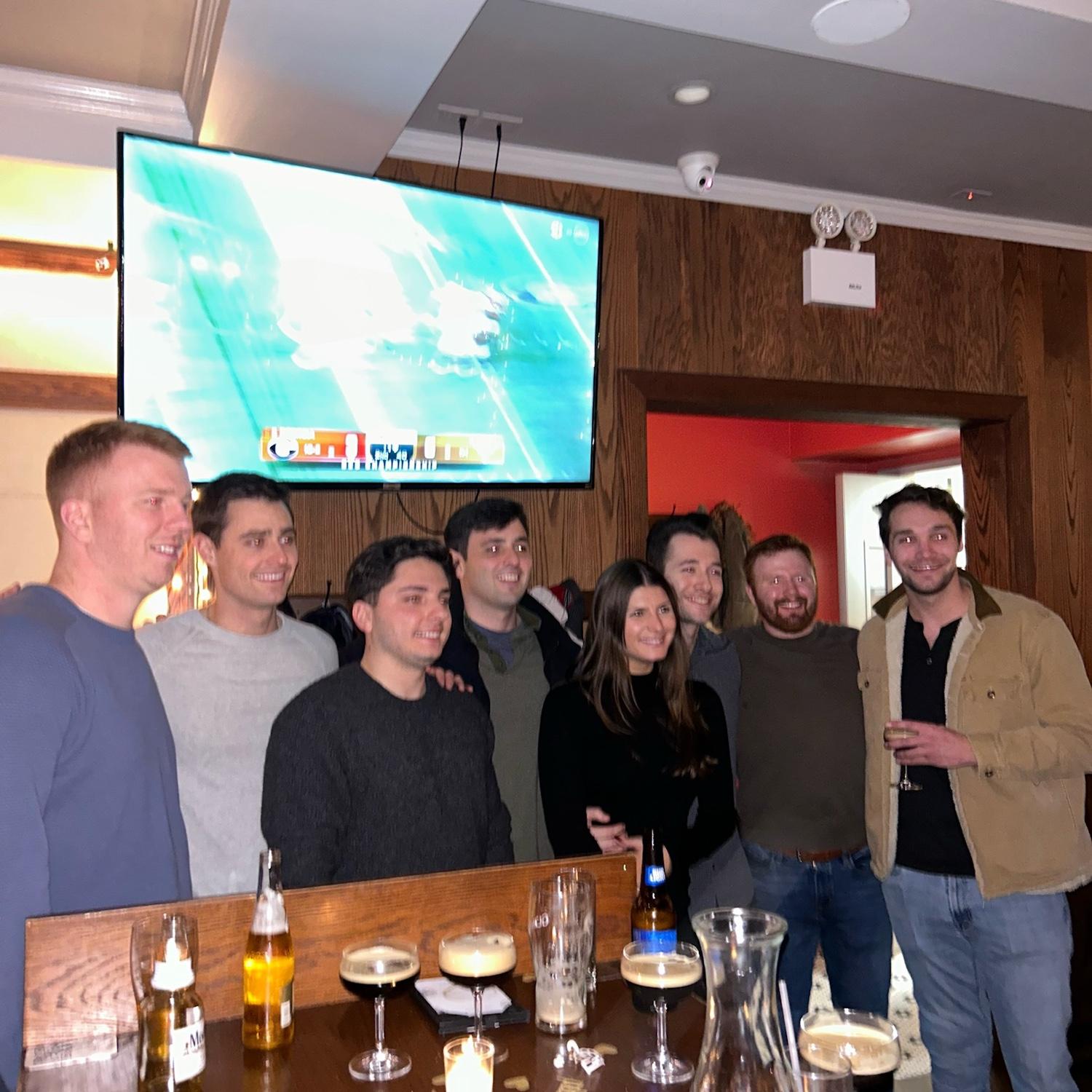 Anthony's Holy Cross crew at the engagement party :)