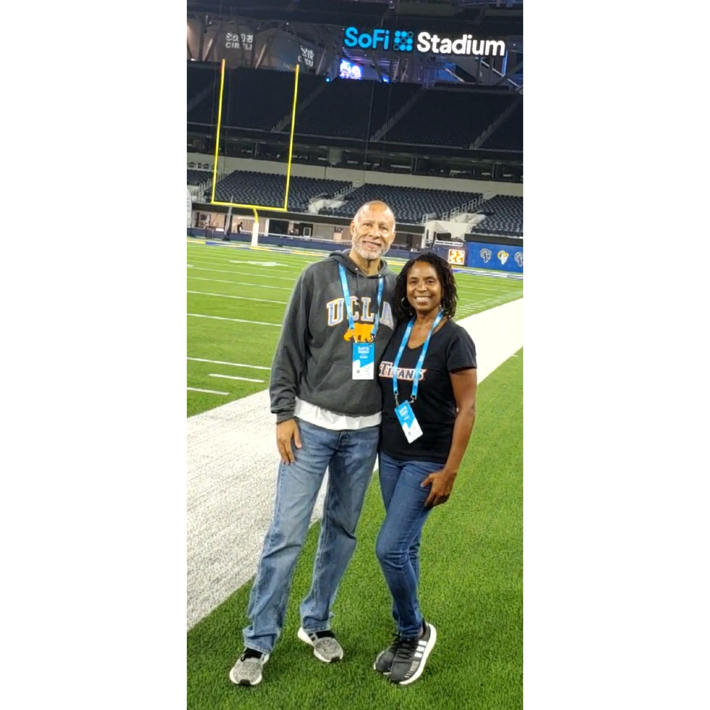 On field tour at SoFi stadium in Los Angeles, CA