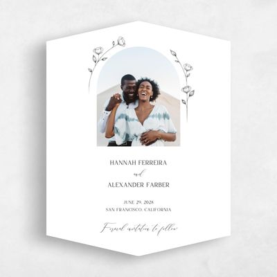 White Diamond Wedding Save the Date - Luana Photo
