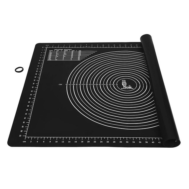 Non-slip Silicone Pastry Mat Jumbo 31''By 24'' for Non Stick Baking Mats, Table/Countertop Placemats, Dough Rolling, Kneading/Fondant/Pie Crust Pad By SUPER KITCHEN