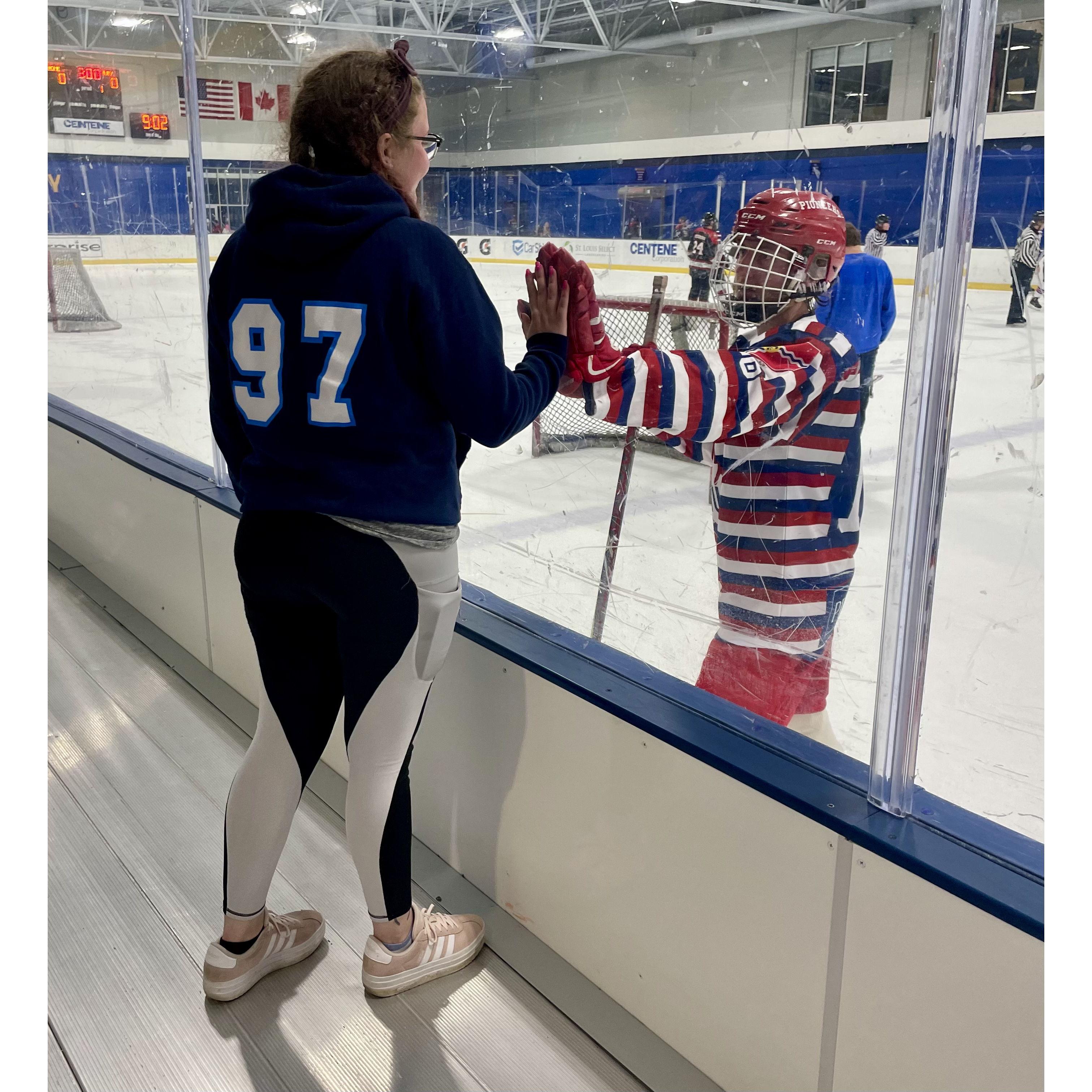 Hockey is a huge part of our relationship. Watching Cooper play hockey will always be the highlight of my Sunday nights