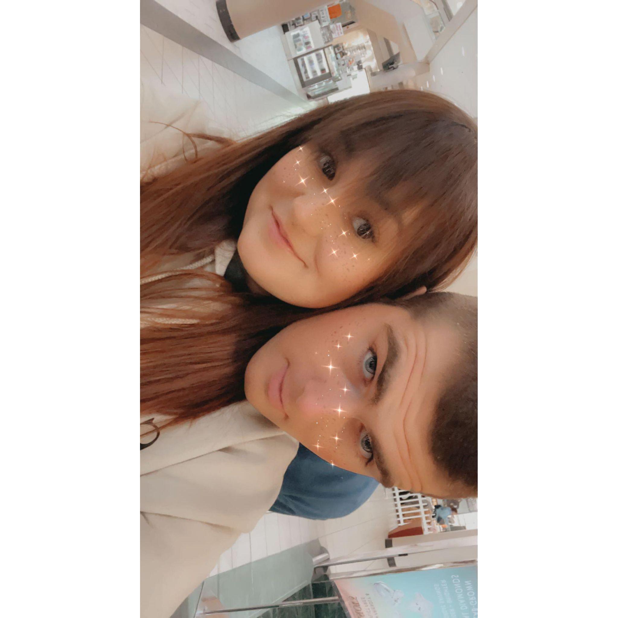 One of their first selfies as a couple