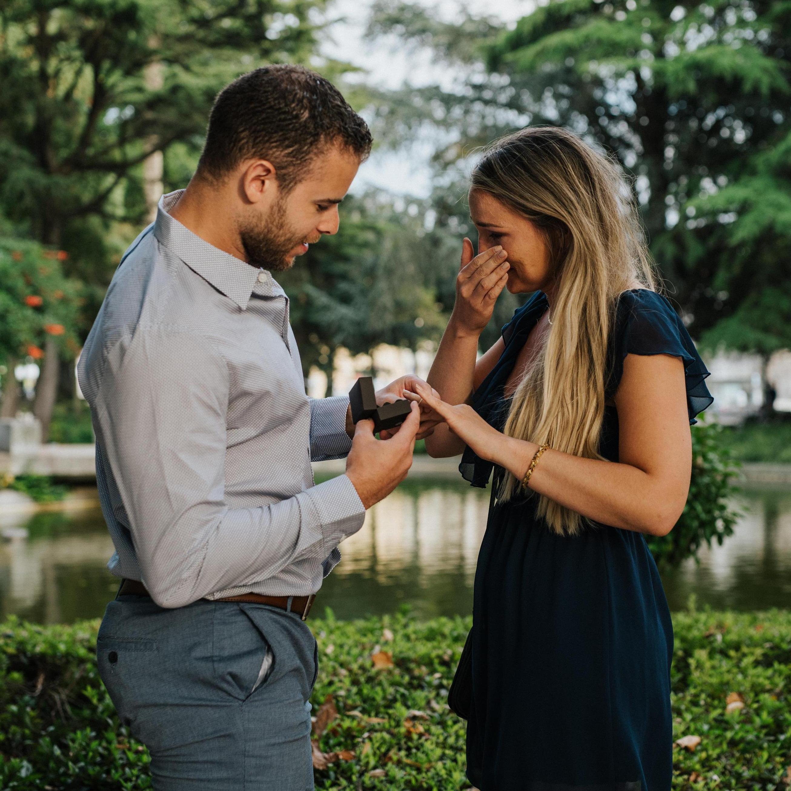 The proposal... Kelly cried a lot