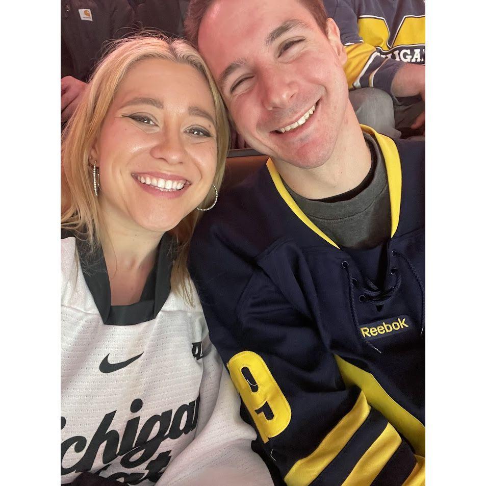 Michigan won this hockey game but we won in life by finding each other!