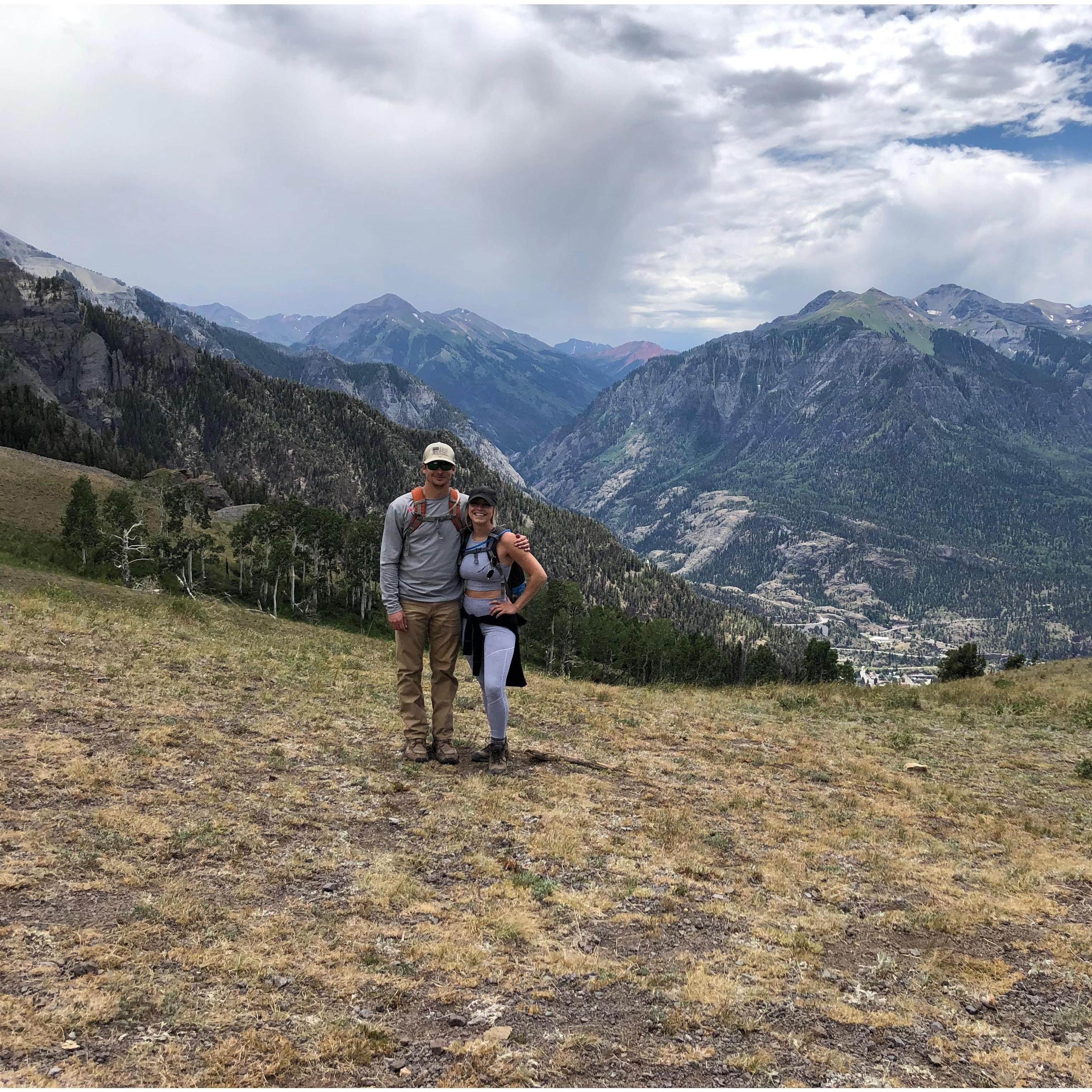 Hiking in Ouray CO! We will be doing a lot of mountain hikes in Banff!