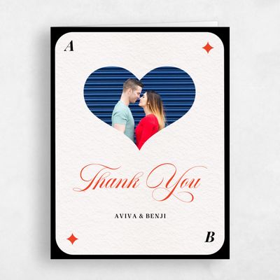 Tomato, Red Wedding Thank You - Hearts Portrait
