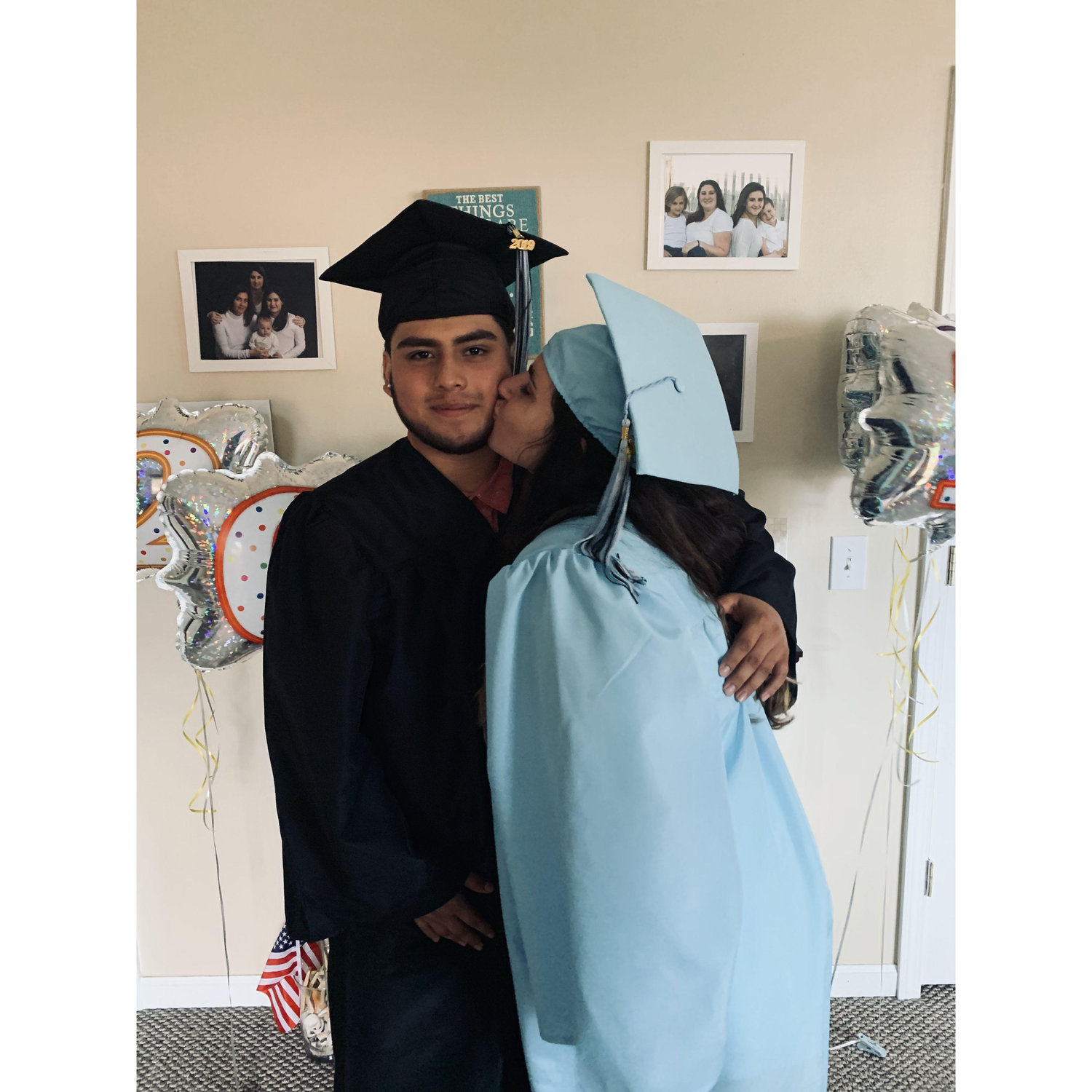 Our high school graduation.