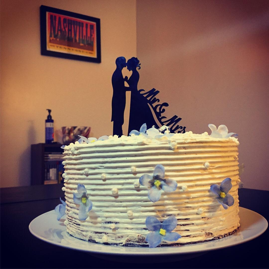 Brooklyn, June 2018, My neighbor @zestfullyzeinycakes surprised us with an engagement cake and made our week.