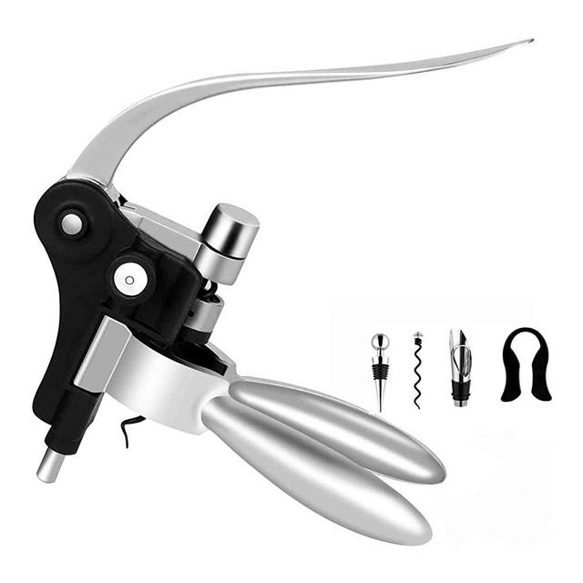 Rabbit Wine Bottle Opener Corkscrew Set-[2020 Upgraded] Holleringlan Wine Opener Kit With Foil Cutter,Wine Stopper And Extra Spiral