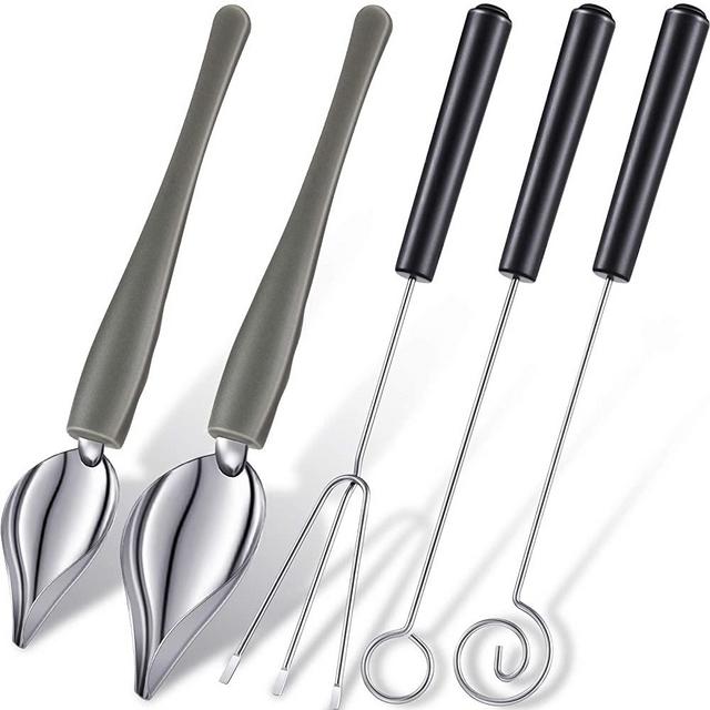 3 Pieces Candy Dipping Tools Chocolate Dipping Fork Spoons Set 2 Pieces Culinary Decorating Spoons Chef Art Pencil for Decorative Plates Stainless Steel Chef Spoon