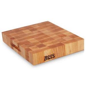 John Boos End-Grain Maple Reversible Chopping Block, 18" x 18"