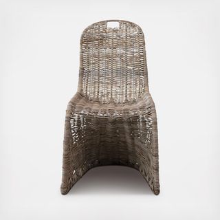 Hand-Woven Rattan Accent Chair