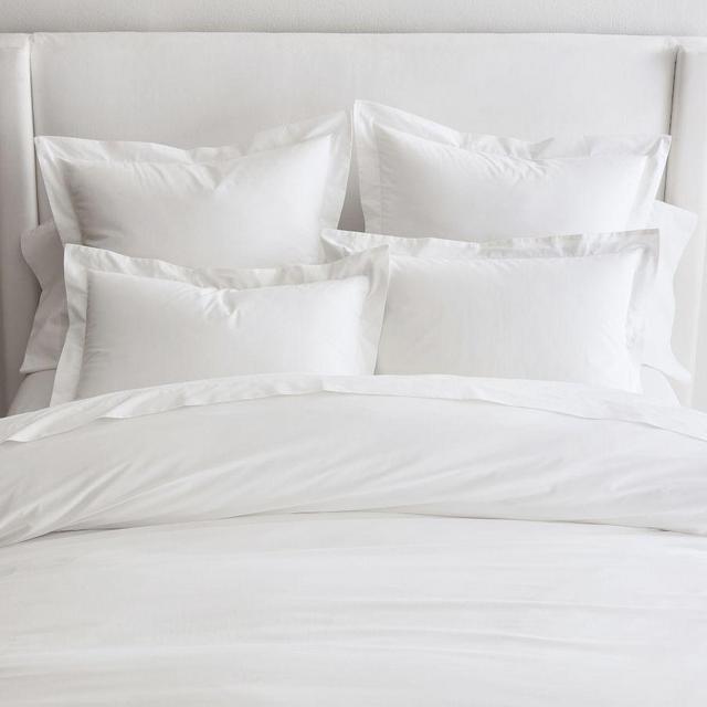 White Everyday Percale Duvet Cover, Full/Queen