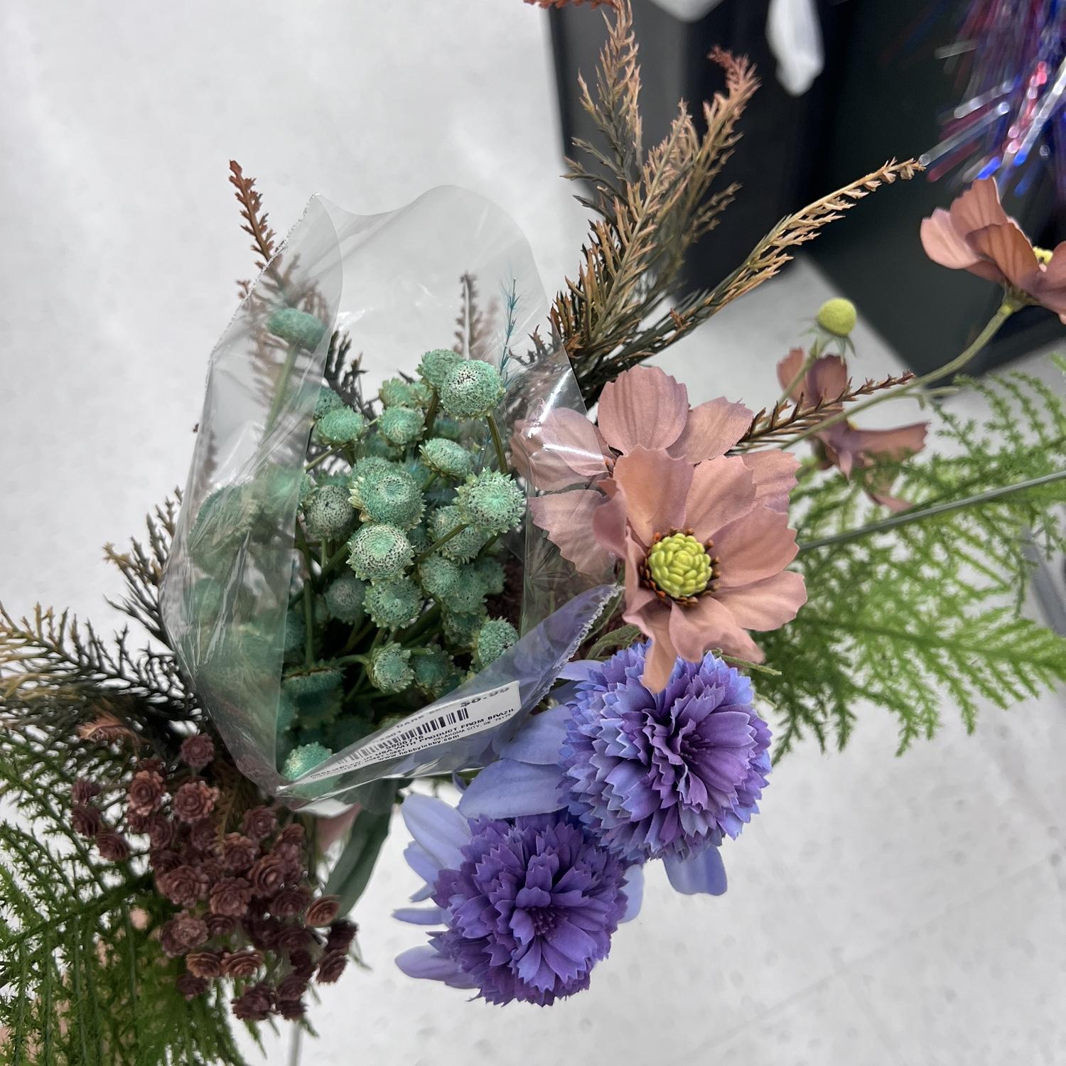 Went to hobby lobby and got faux and dried flowers for my bouquet and Jeremy’s boutonnière