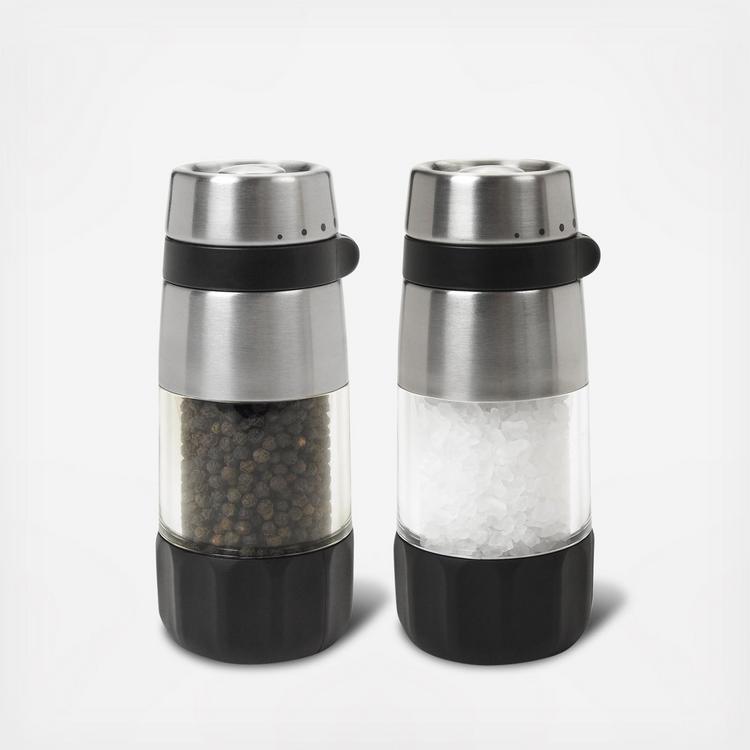 Salt and Pepper Grinder Combo - Refillable Peppermill Grinders - Modern  Pink Him