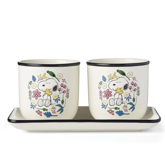 Lenox 898924 Chef Snoopy 3-Piece Herb Pot & Tray Set