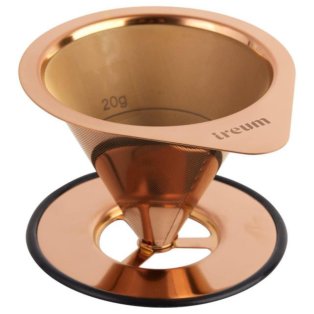Ireum pour over coffee maker filter, reusable coffee filters by stainless steel mesh without paper coffee filter 1-2 cups coffee strainer for coffee pour over set as coffee pour over dripper